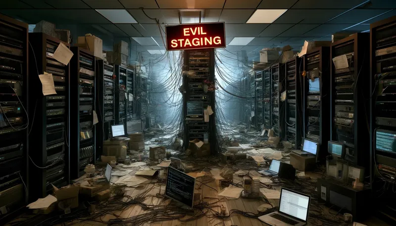 Evil staging dalle