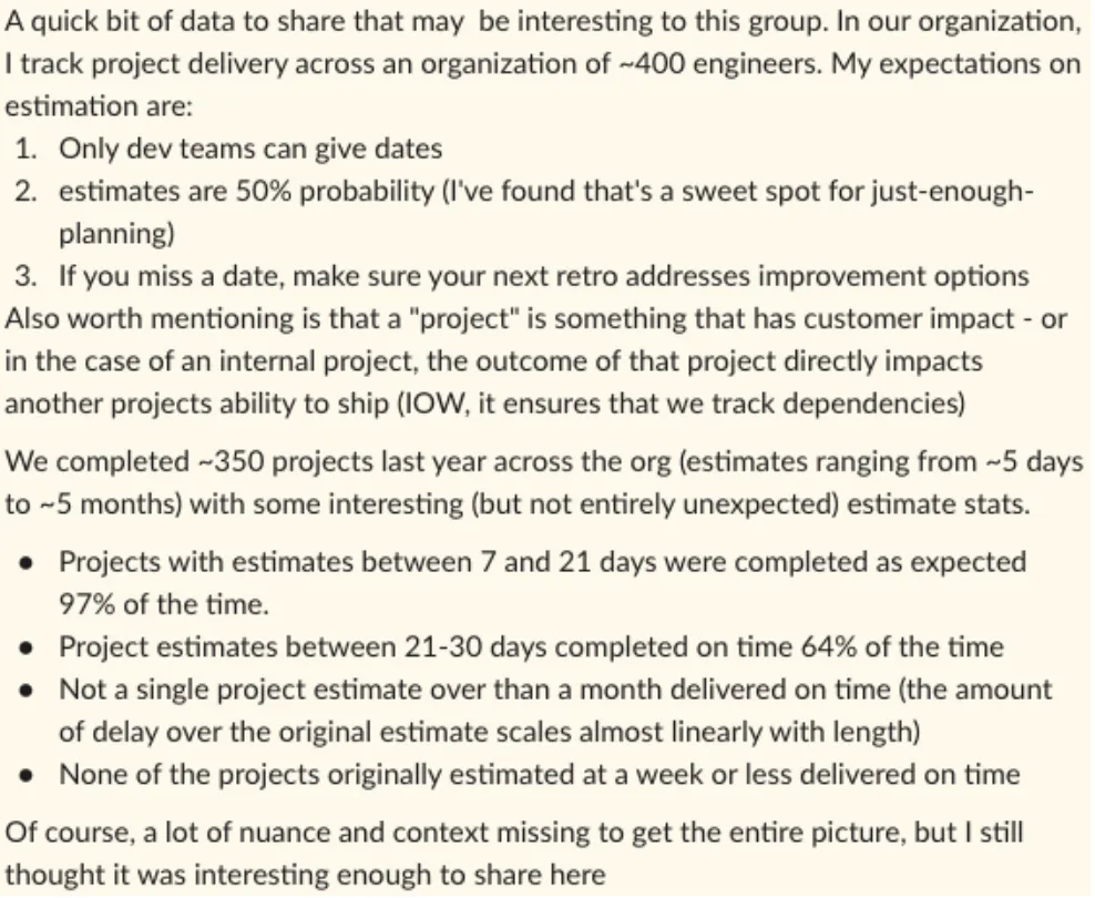 project estimation study